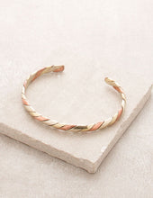 Load image into Gallery viewer, Fair Trade 3 Metal Twisted Healing Bangle