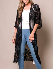Load image into Gallery viewer, Akila Lace Kimono Wrap - Black