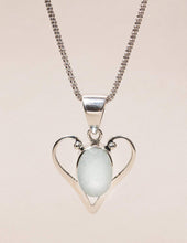 Load image into Gallery viewer, Amazonite Silver Heart Pendant
