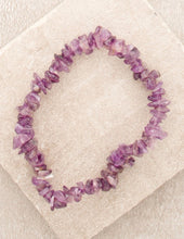 Load image into Gallery viewer, Amethyst Gemstone Chip Power Bracelet
