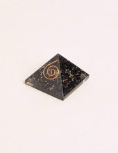 Load image into Gallery viewer, Black Tourmaline Orgone Mini Pyramid