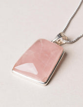Load image into Gallery viewer, Brazilian Rose Quartz Pendant