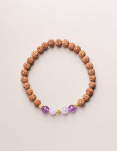 Load image into Gallery viewer, Chakra Gemstone Rudraksha Wrist Malas