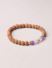 Load image into Gallery viewer, Chakra Gemstone Rudraksha Wrist Malas