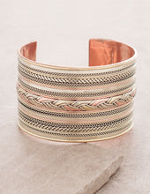 Load image into Gallery viewer, Copper and Brass Healing Cuff