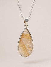 Load image into Gallery viewer, Golden Rutilated Quartz Teardrop Necklace