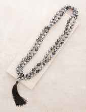 Load image into Gallery viewer, High-Energy Snowflake Obsidian Mala