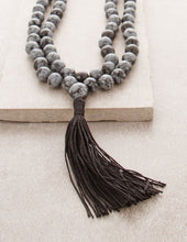 Load image into Gallery viewer, High-Energy Snowflake Obsidian Mala
