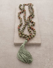 Load image into Gallery viewer, High-Energy Unakite Mala