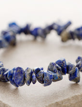 Load image into Gallery viewer, Lapis Gemstone Chip Bracelet