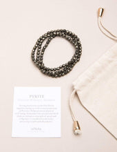 Load image into Gallery viewer, Pyrite Stretch Bracelet/Necklace