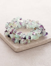 Load image into Gallery viewer, Rainbow Fluorite Gemstone Chip Necklace