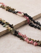 Load image into Gallery viewer, Rainbow Tourmaline Gemstone Chip Necklace