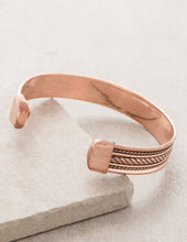 Load image into Gallery viewer, Fair Trade Woven Copper Healing Cuff