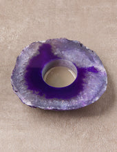 Load image into Gallery viewer, Agate Candle Holder - Purple
