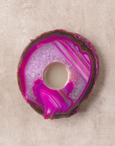 Agate Candle Holder - Rose