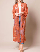 Load image into Gallery viewer, Akila Lace Kimono Wrap - Terracotta
