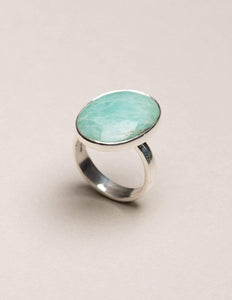 Amazonite Gemstone Ring - Adjustable