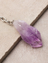 Load image into Gallery viewer, Amethyst Crystal Keychain
