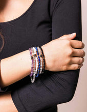 Load image into Gallery viewer, Amethyst &amp; Lava Mini Gemstone Bracelet
