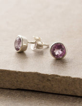 Load image into Gallery viewer, Amethyst Stud Earrings
