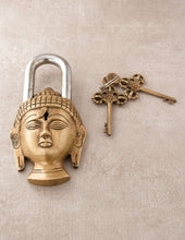 Load image into Gallery viewer, Antique Brass Buddha Lock
