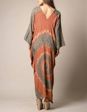 Load image into Gallery viewer, Aurora Tie-Dye Kaftan - Rust
