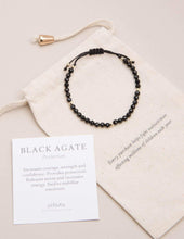 Load image into Gallery viewer, Black Agate String Mini Gemstone Bracelet
