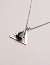 Load image into Gallery viewer, Black Onyx Triangle Pendant
