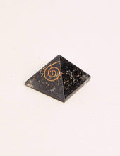 Load image into Gallery viewer, Black Tourmaline Orgone Mini Pyramid
