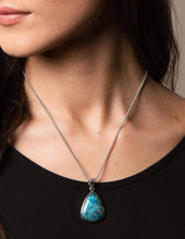 Load image into Gallery viewer, Blue Apatite Silver Necklace
