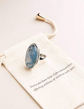Load image into Gallery viewer, Blue Kyanite Gemstone Ring - Adjustable
