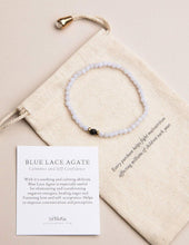 Load image into Gallery viewer, Blue Lace Agate &amp; Lava Mini Gemstone Bracelet
