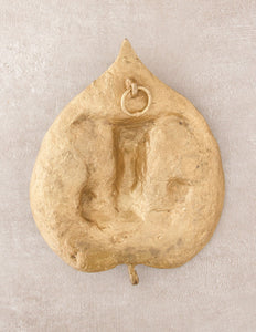 Brass Ganesh Bodhi Leaf Wall Hanging