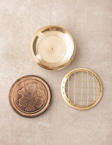 Brass Resin Burner with Coaster