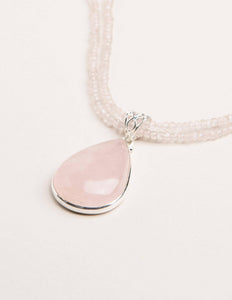 Brazilian Rose Quartz Necklace - One of a Kind
