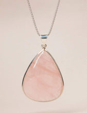 Load image into Gallery viewer, Brazilian Rose Quartz Teardrop Pendant
