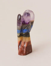 Load image into Gallery viewer, Carved 7 Chakra Gemstone Angel
