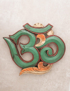 Carved Om Wall Hanging