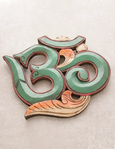 Carved Om Wall Hanging
