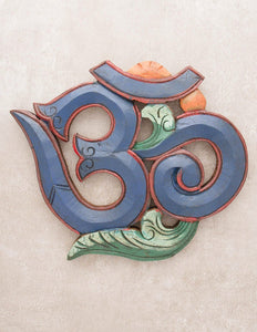 Carved Om Wall Hanging