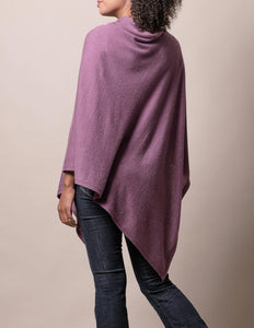 Cashmere & Wool Poncho - Lilac