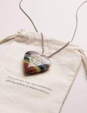 Load image into Gallery viewer, Chakra Om Heart Pendant - 30 inch Silver Chain
