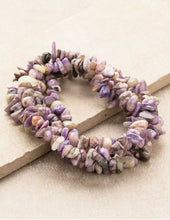 Load image into Gallery viewer, Charoite Gemstone Chip Necklace
