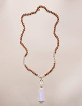 Load image into Gallery viewer, Crown Chakra Clear Quartz &amp; Rudraksha Mala
