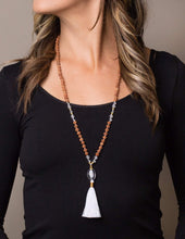 Load image into Gallery viewer, Crown Chakra Clear Quartz &amp; Rudraksha Mala
