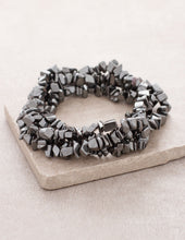 Load image into Gallery viewer, Hematite Gemstone Chip Necklace

