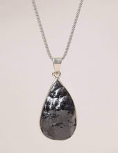Load image into Gallery viewer, Hematite Teardrop Necklace - Natural Finish
