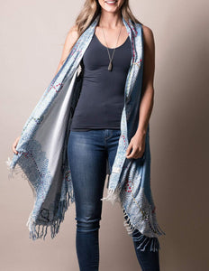 3-in-1 Jaipur Wrap - Sky