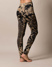 Load image into Gallery viewer, Natural Black Tie-Dye Leggings
